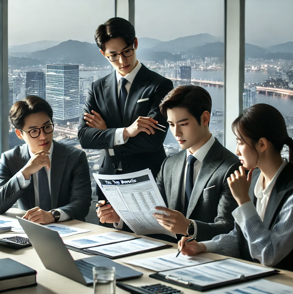 기업의 세금 감면 혜택을 상담하는 회의 