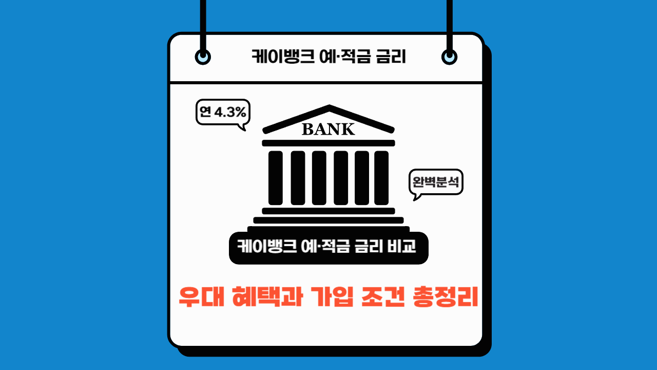 2025년 케이뱅크 예·적금 금리 완벽 분석! 가입 전 꼭 확인