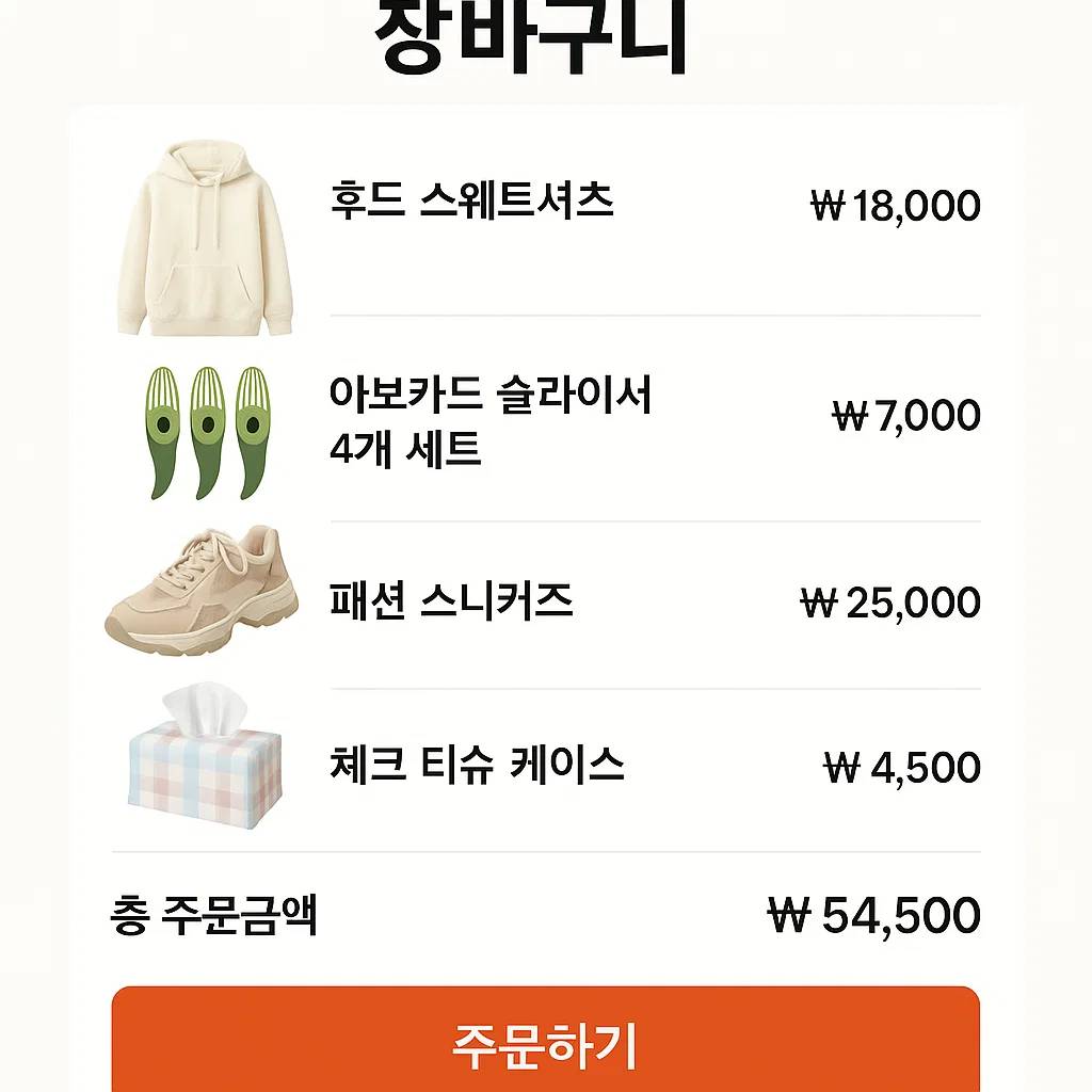 태무 쇼핑몰 장바구니