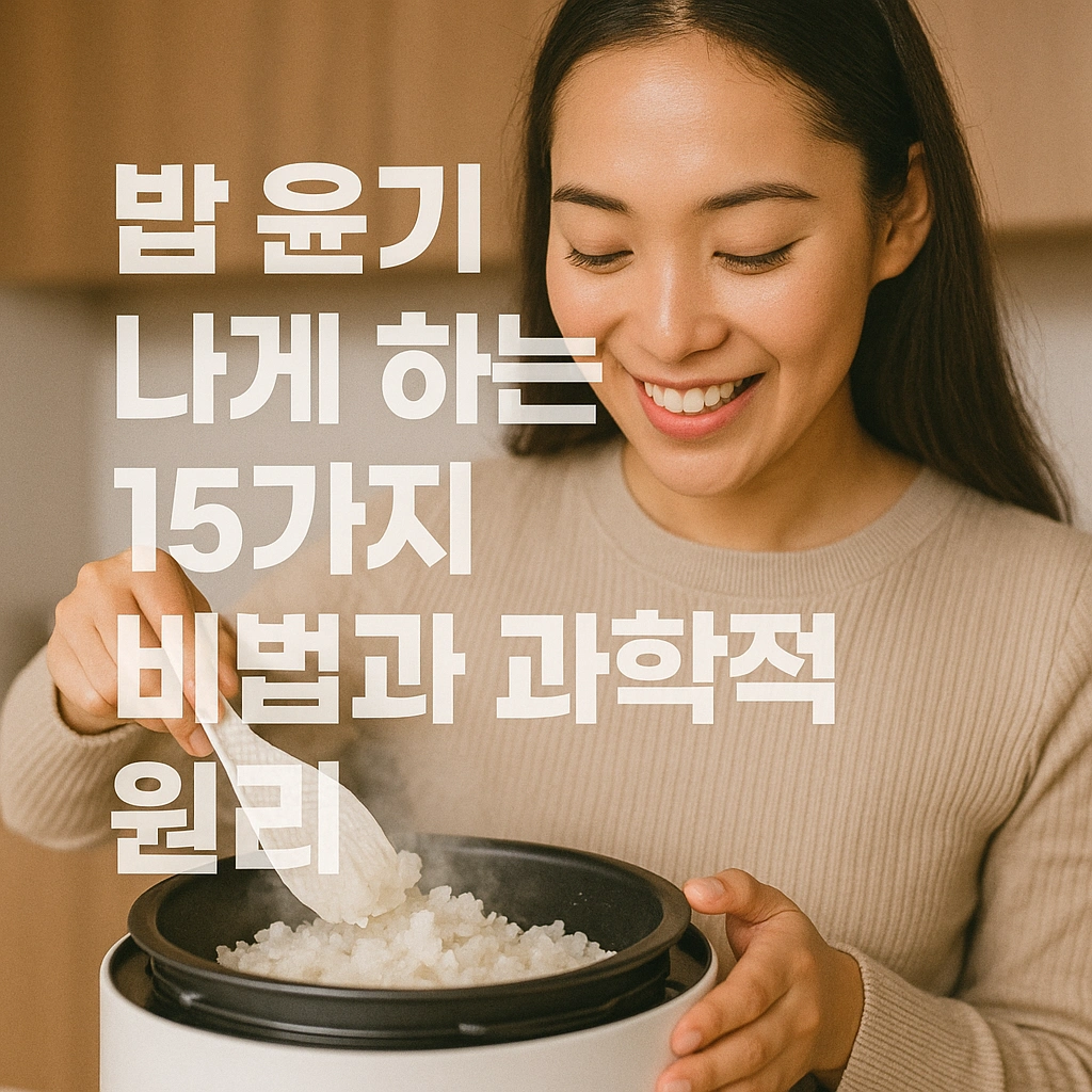 밥 윤기 나게 하는 15가지 비법과 과학적 원리