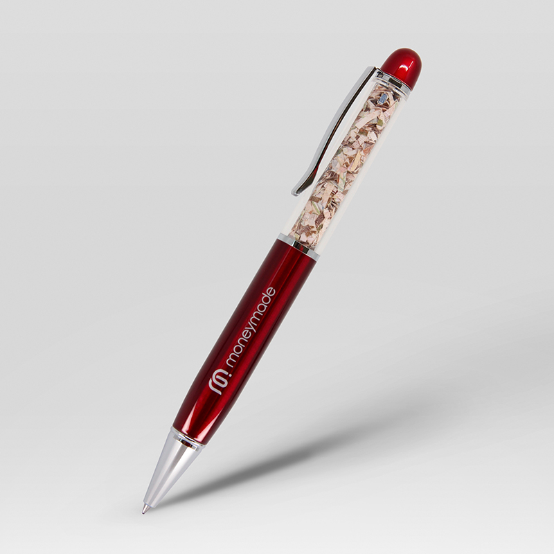 빨간색 '돈 볼펜' 사진