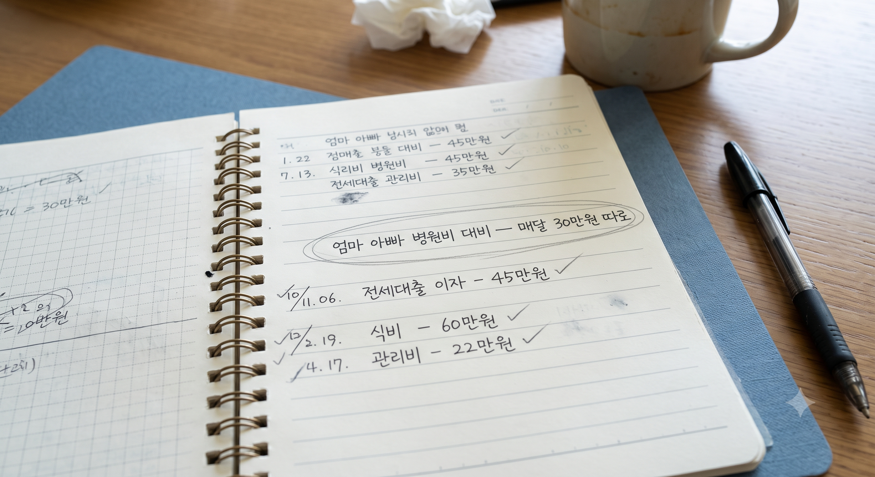 "엄마 아빠 병원비 대비 &mdash; 매달 30만 원 따로"