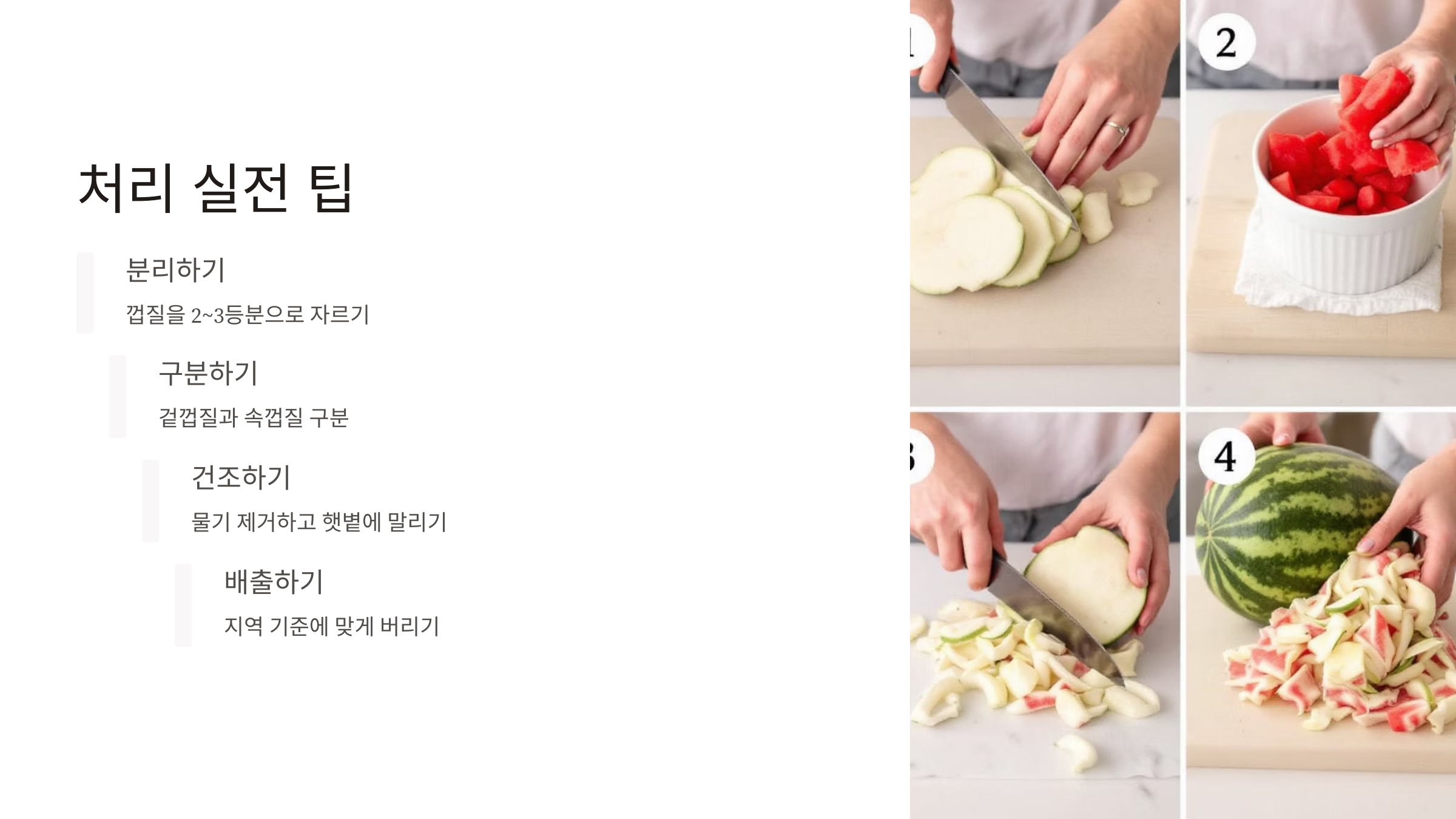 수박껍질 음식물쓰레기 분리수거