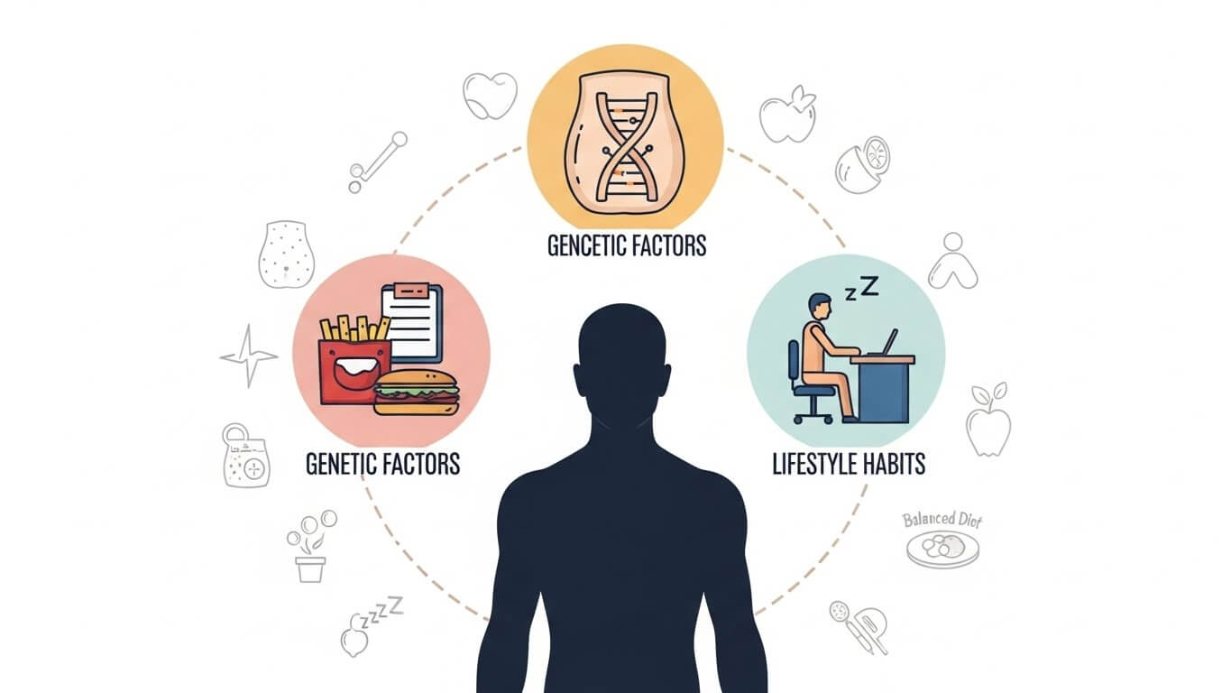 비만 원인과 대처법 (내장지방, 유전적 요인, 생활습관)