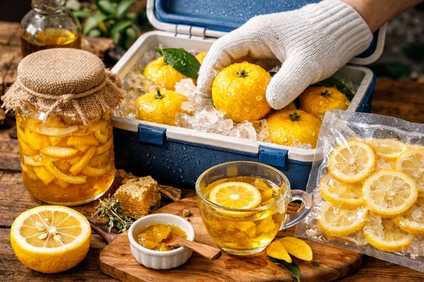 수분 유지된 유자 껍질