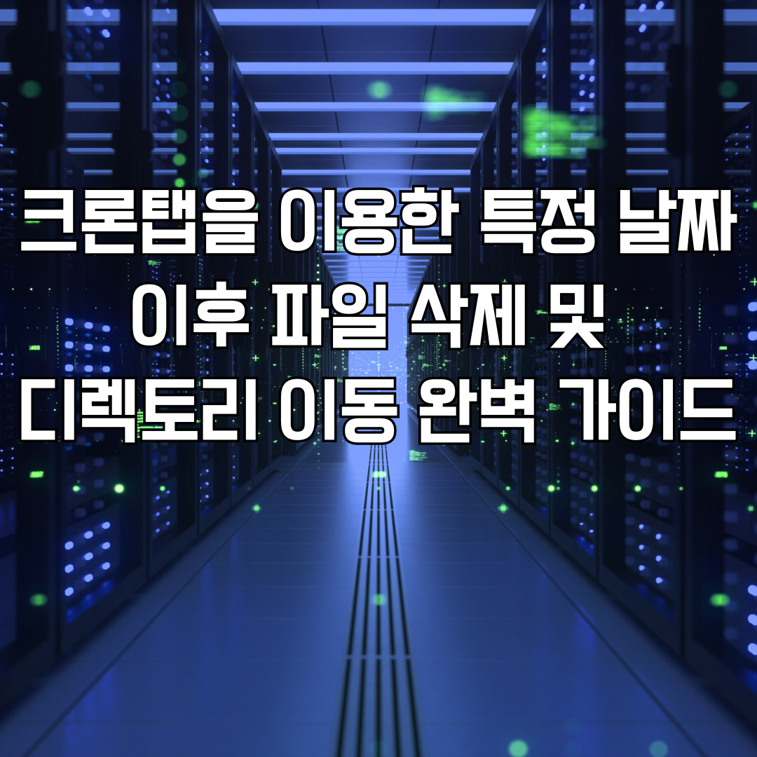 크론탭을 이용한 특정 날짜 이후 파일 삭제 및 디렉토리 이동 완벽 가이드