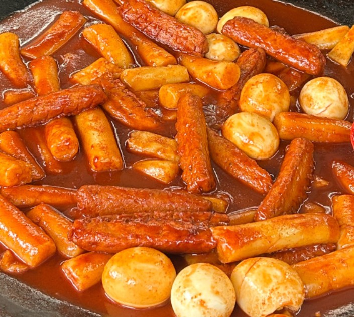 문경 가은아자개시장 배추떡볶이