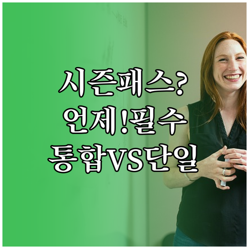 시즌패스 구매 최적 시점 통합권 단일..