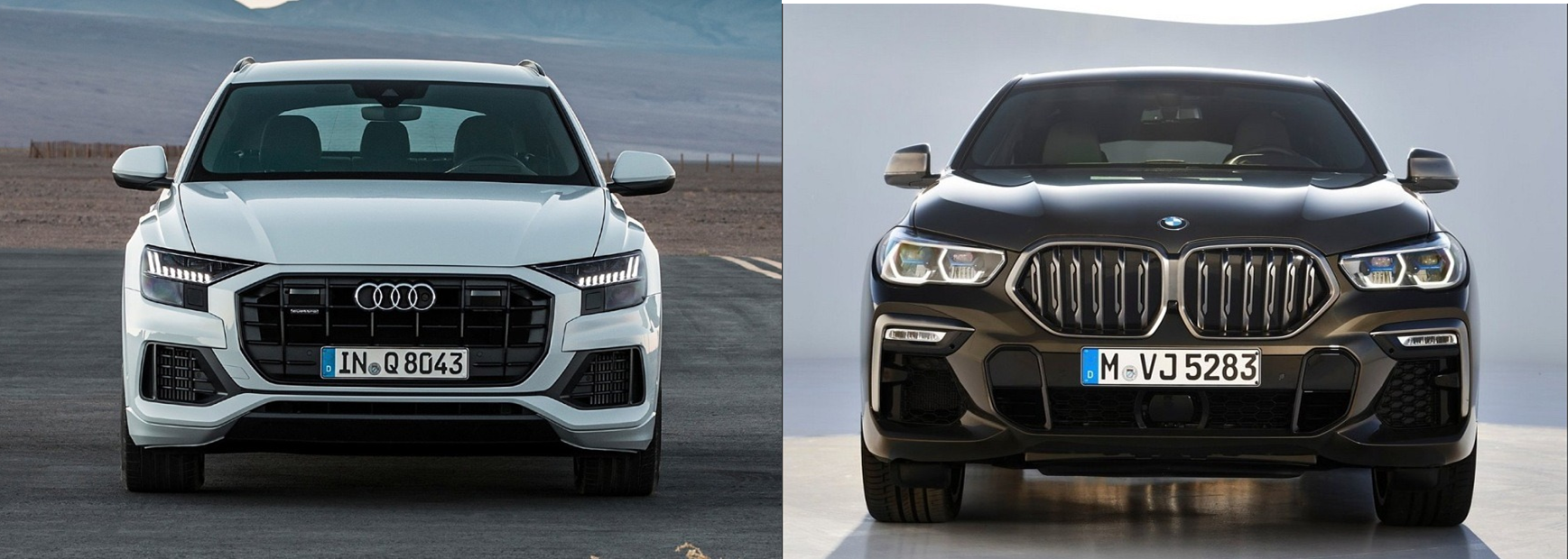 아우디 Q8 55TFSI, BMW X6 40i