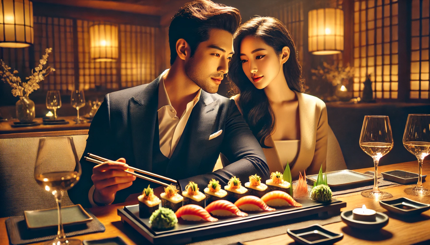 스시집 커플