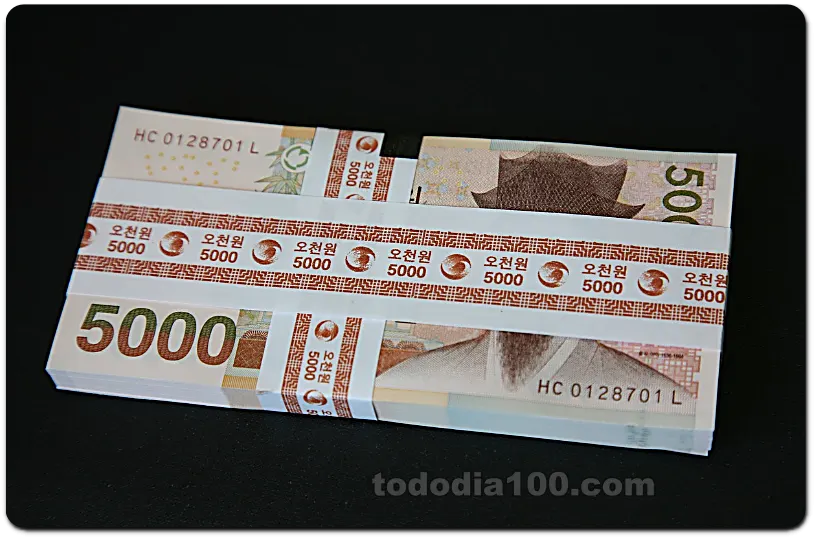 한국돈 오천원