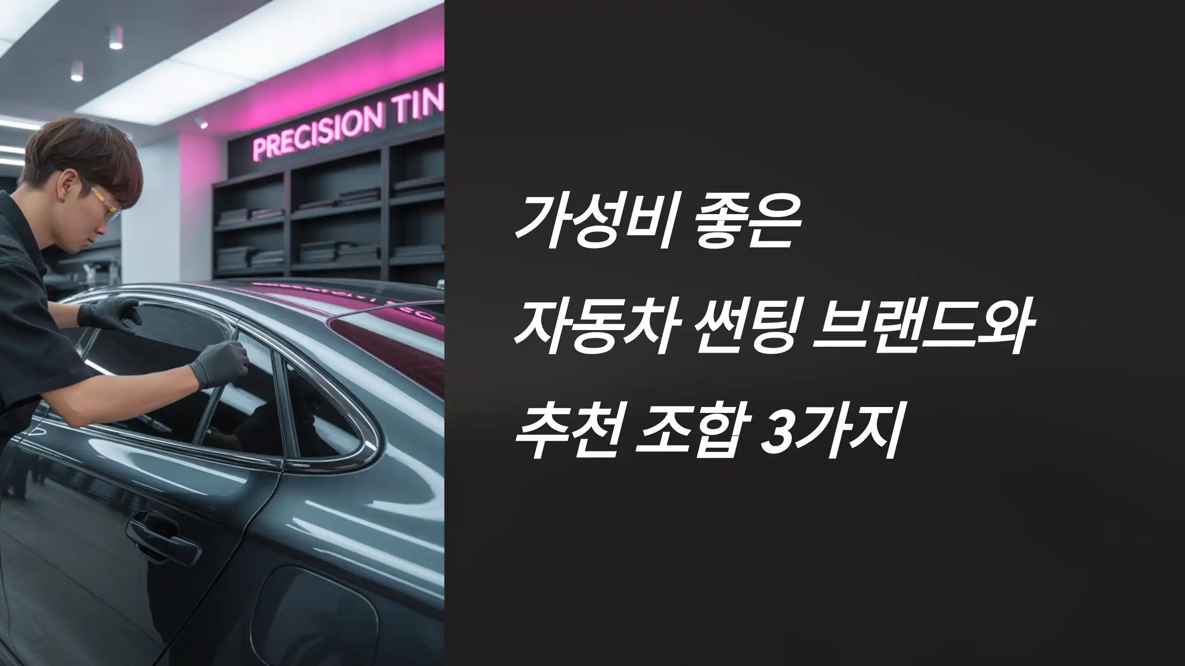 가성비 좋은 자동차 썬팅 브랜드와 추천 조합 3가지