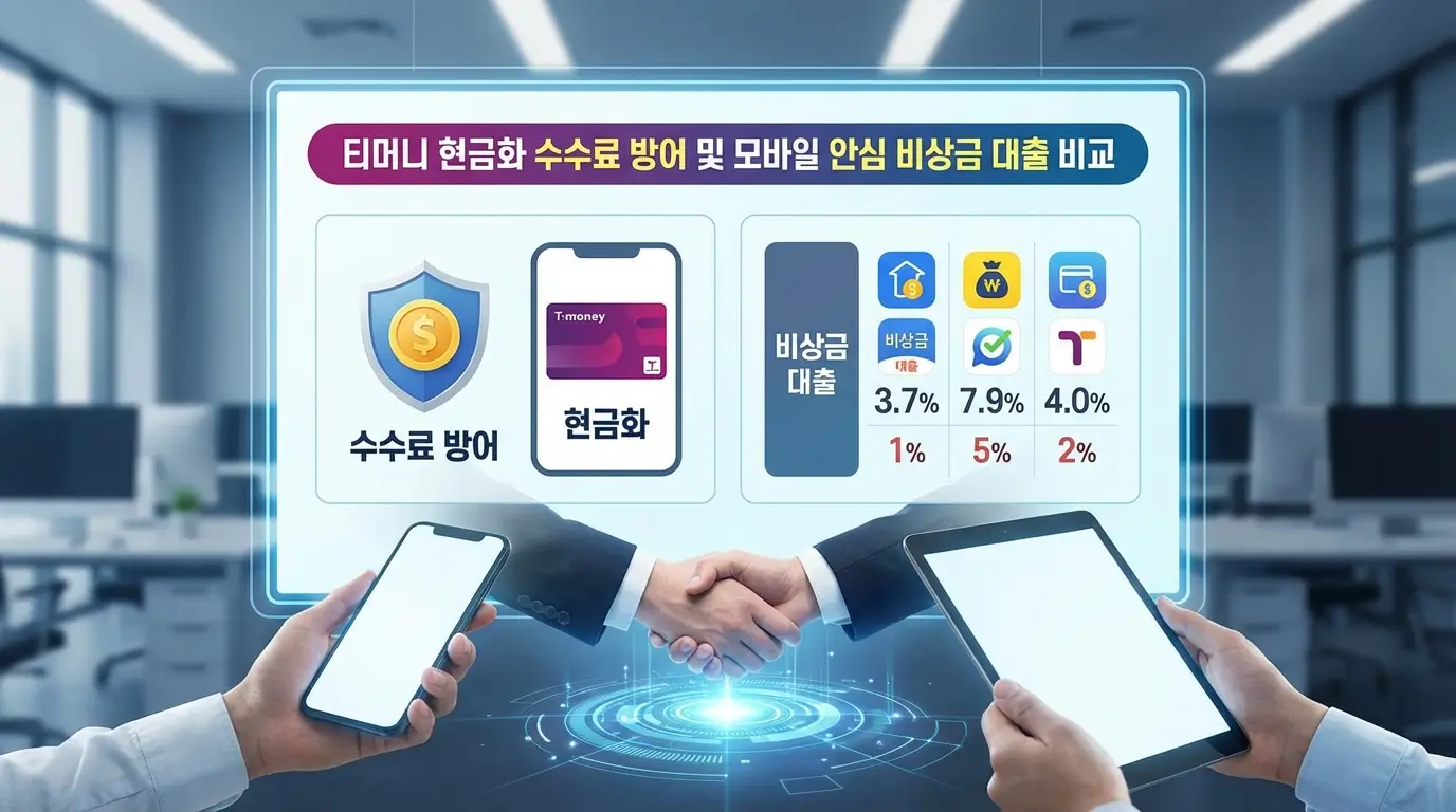 t 머니 현금화 수수료 방어 및 모바일 안심 비상금 대출 비교