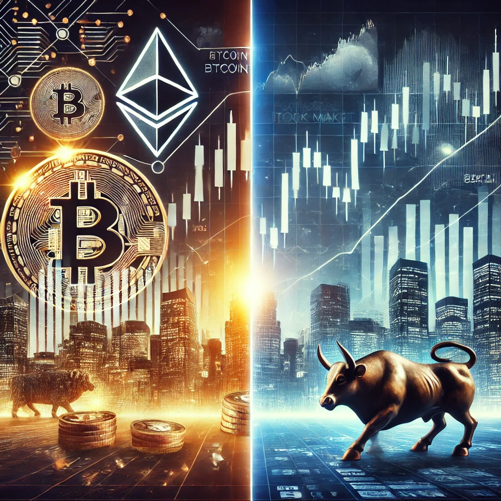 암호화폐 시장의 리스크와 수익성, 주식 시장의 안정성과 투자 방법, 암호화폐와 주식의 투자 전략 비교