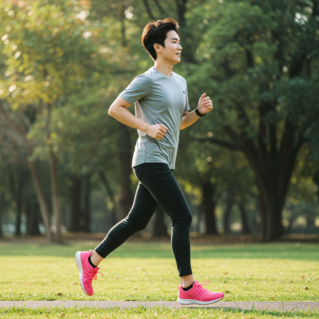 남성이 러닝하는 모습