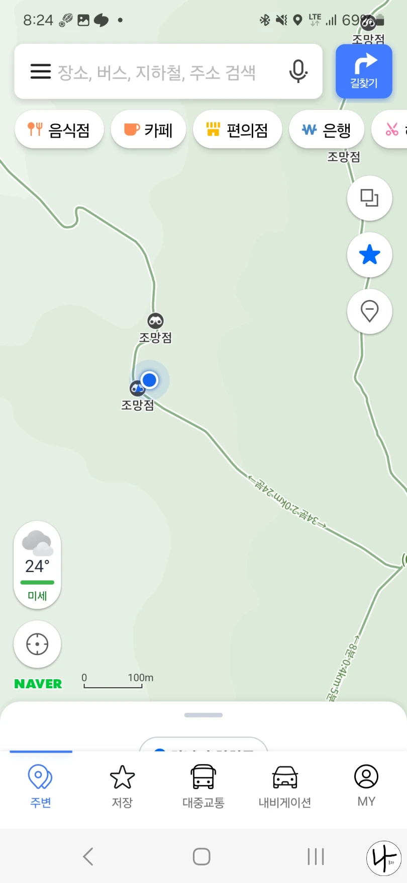 텐트가-설치된-위치가-표시된-지도