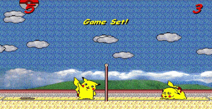 피카츄배구-플래시게임-종료-화면