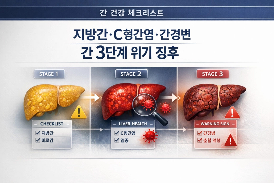 간이 보내는 위험 신호 3단계, 지방간부터 간경변까지 한 번에 정리