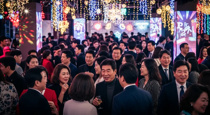 연말-수많은 사람들 거리