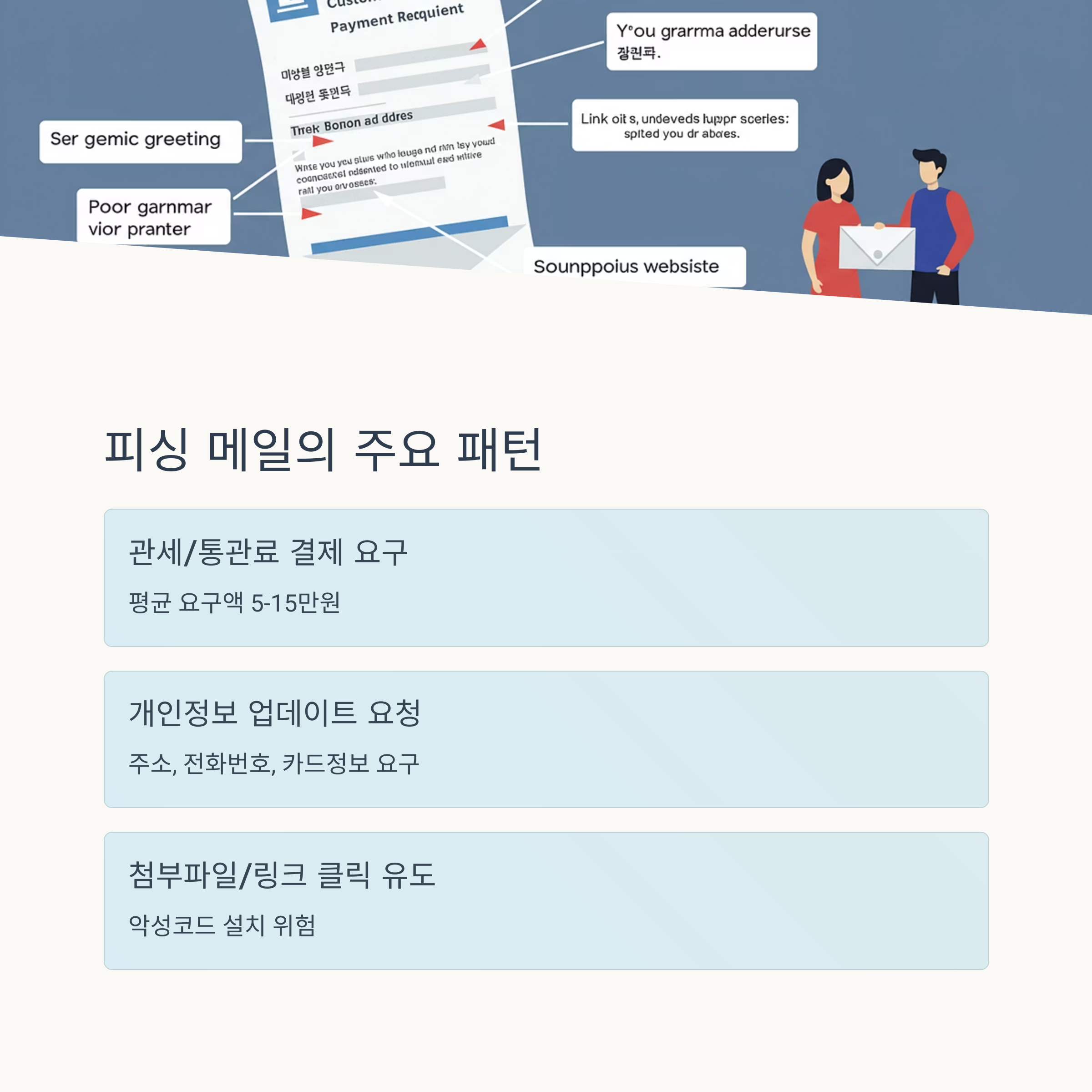 피싱 수법의 주요 패턴