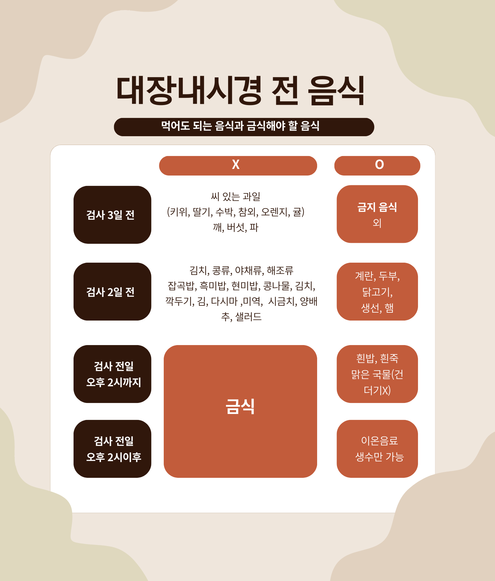 대장내시경 전 음식