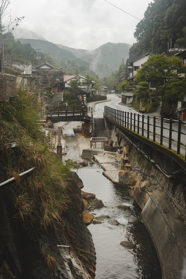 일본의 있는 온천마을