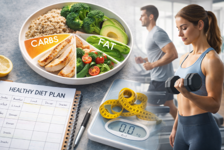 다이어트에 좋은 건강한 식단과 운동