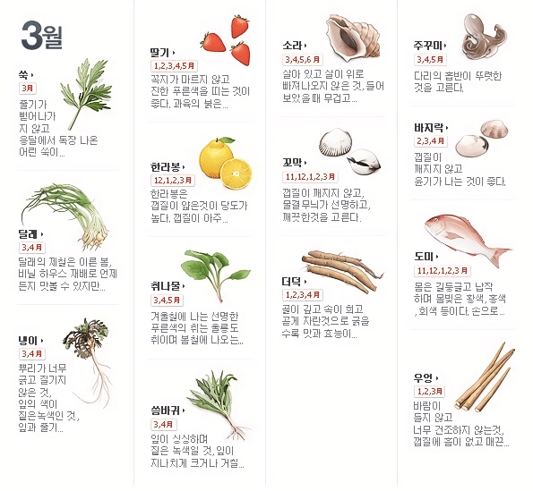 3월 제철음식