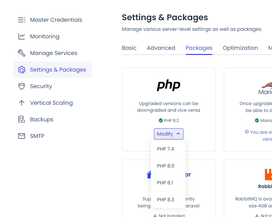 클라우드웨이즈(Cloudways) PHP 버전 변경 방법 (+PHP 8.3 추가)