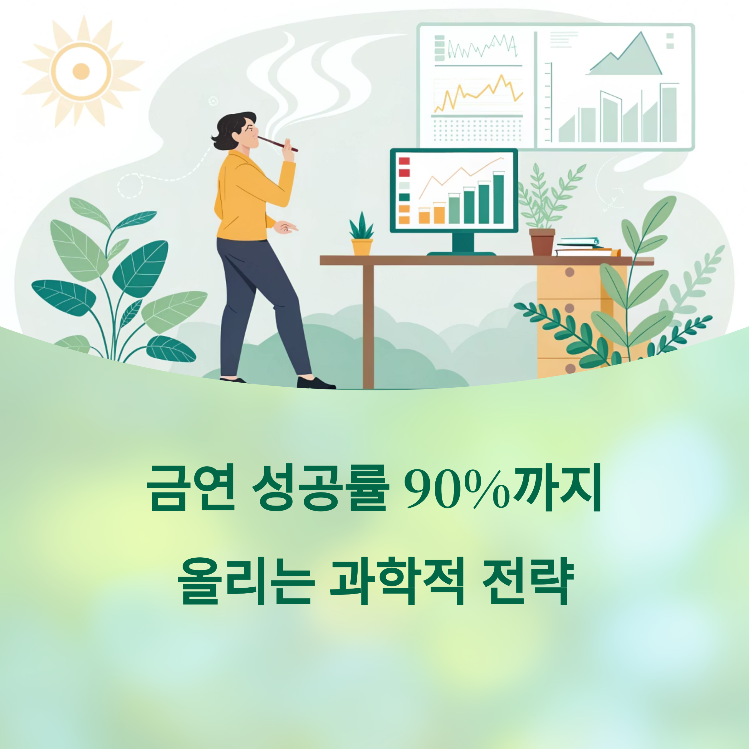 금연 성공률 90%까지 올리는 과학적 전략에 대한 이미지