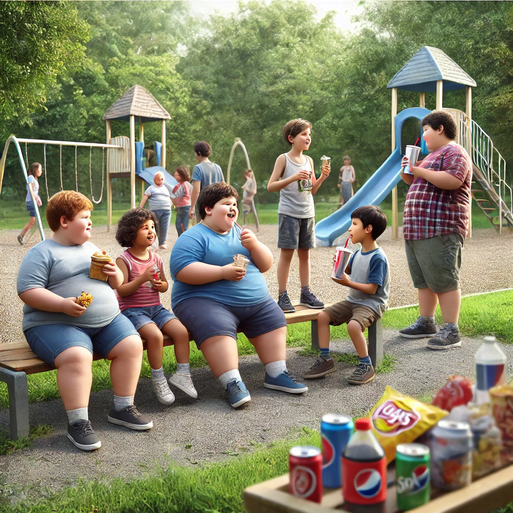 비만 아이들 사진