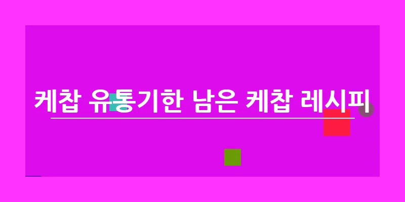 케찹 유통기한 남은 케찹 레시피_15