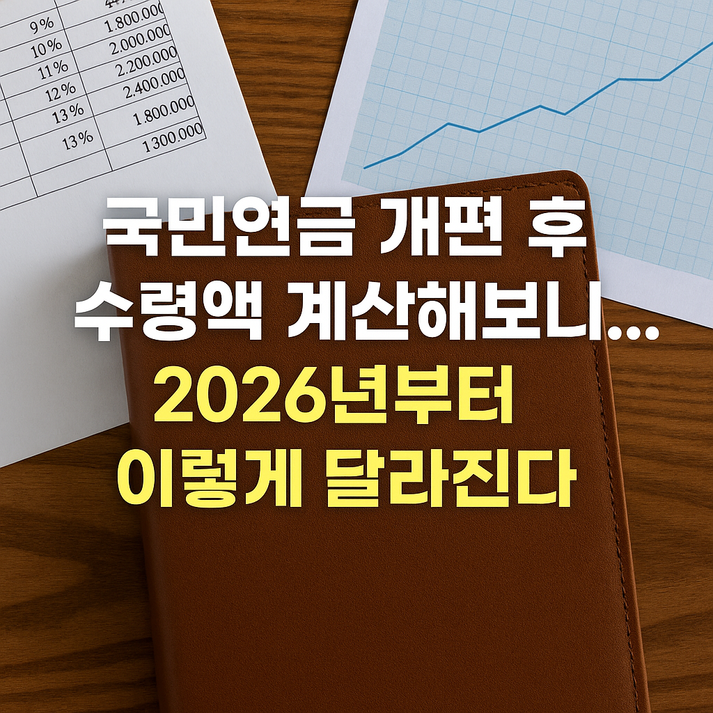국민연금 개편 후 수령액 계산해보니… 2026년부터 이렇게 달라진다
