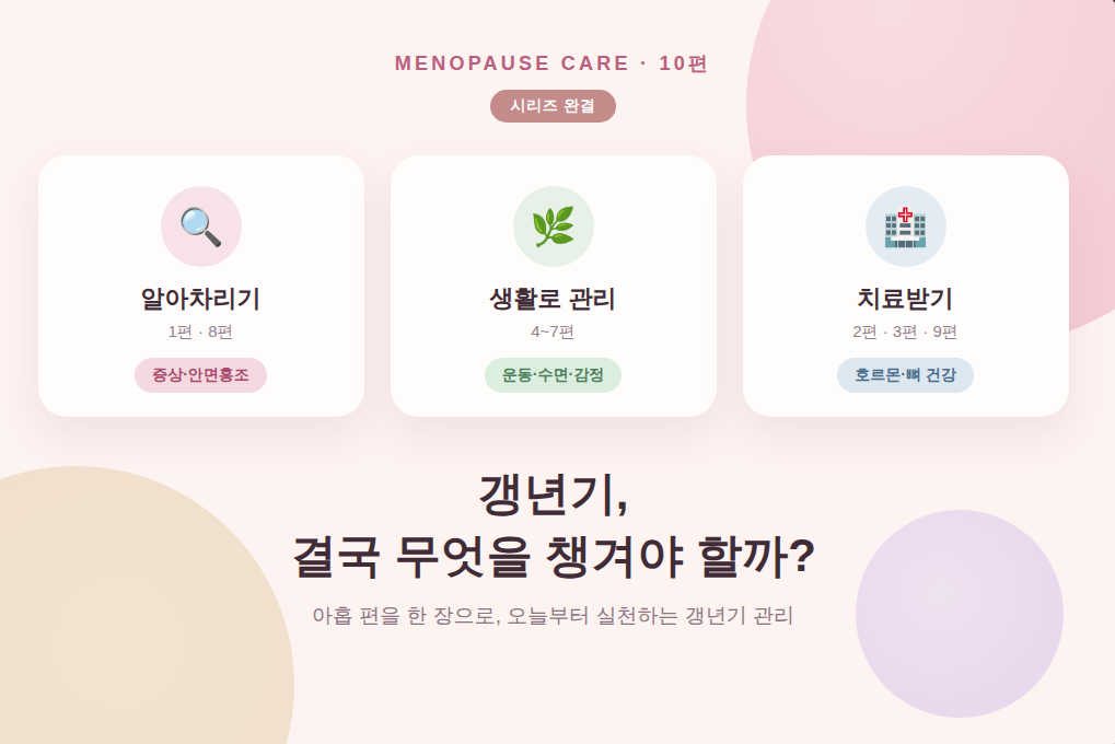 갱년기, 결국 무엇을 챙겨야 할까?