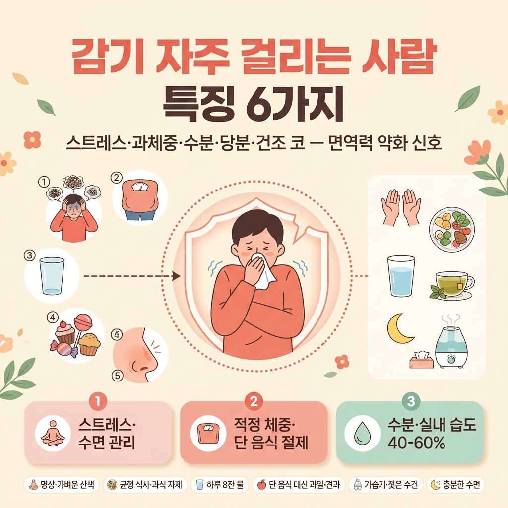 감기 자주 걸리는 사람들의 특징 6가지