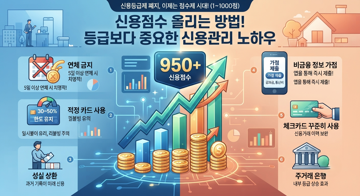 신용점수 올리는 방법! 신용등급보다 중요한 신용관리 노하우