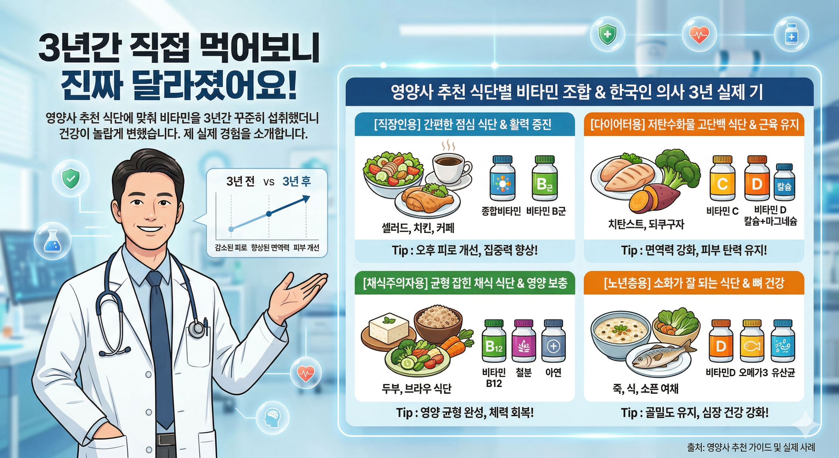 영양사 추천 식단별 비타민 조합