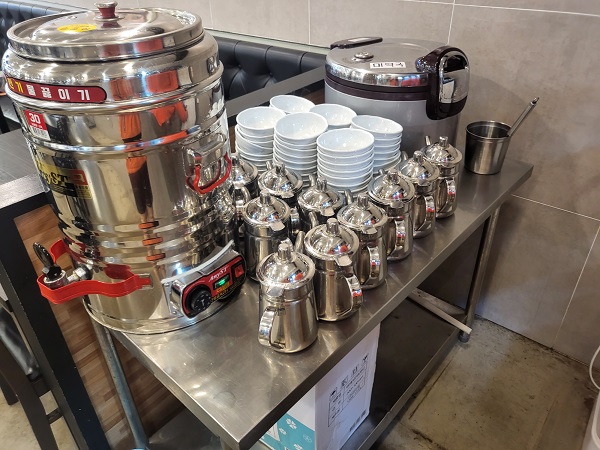 북촌순두부&쭈꾸미 이마트 광교점 가마솥밥 물