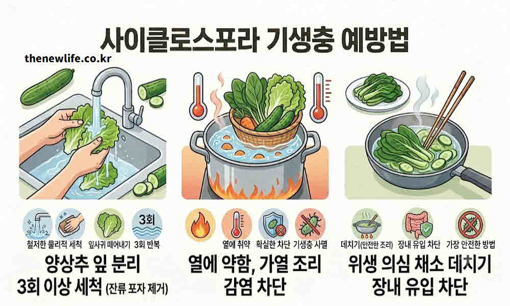사이클로스포라 기생충 예방법