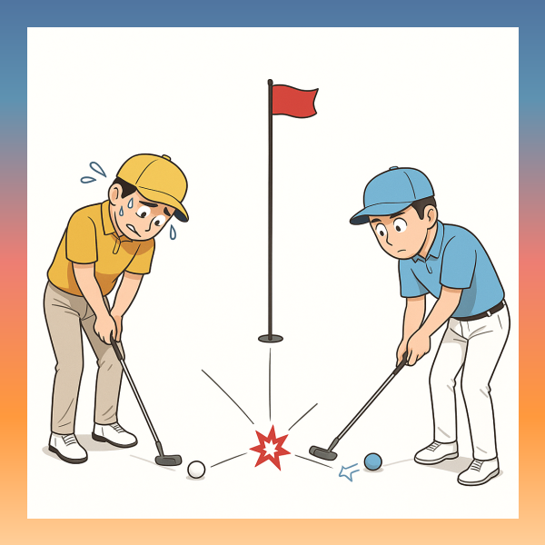 퍼팅 중 공이 서로 부딪혔다? 벌타일까, 아닐까?