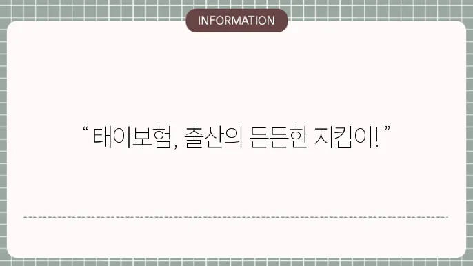 태아보험 출산