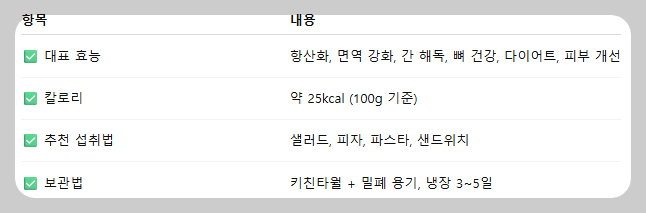 루꼴라 효능