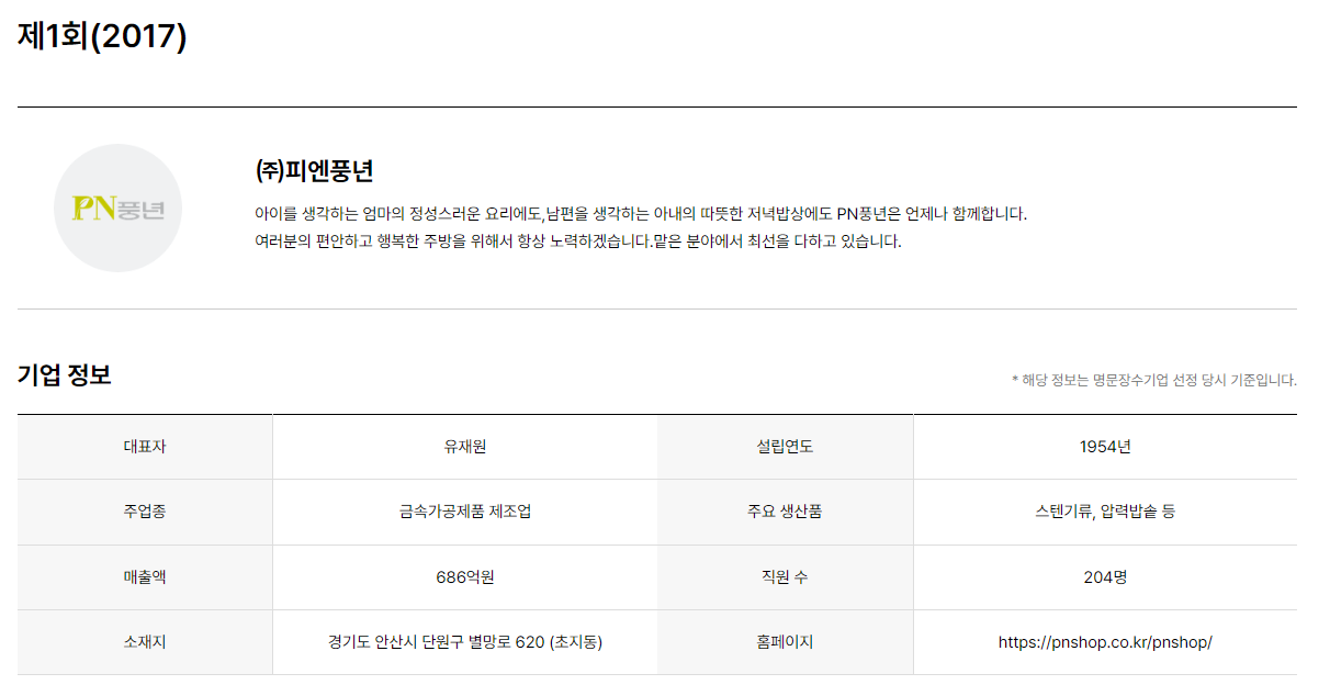 피엔풍년 기업소개