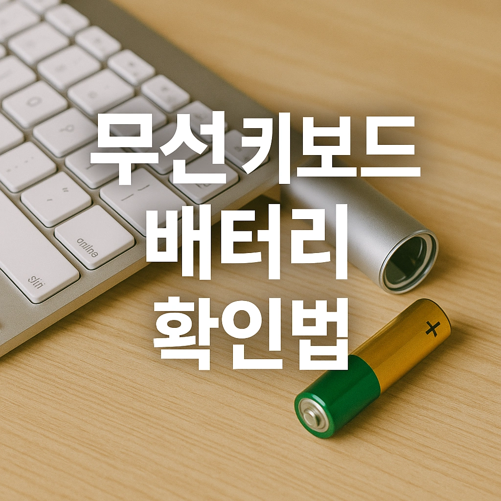 무선 키보드 배터리 상태 확인법과 수명 연장 꿀팁
