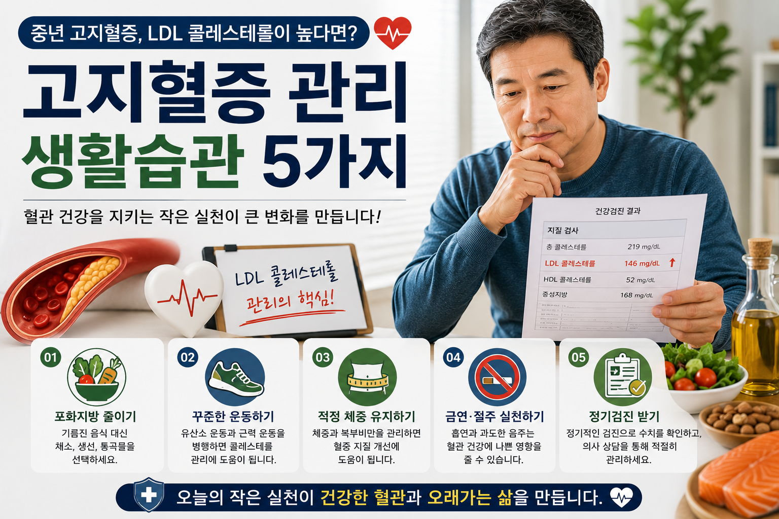 고지혈증 관리 생활습관