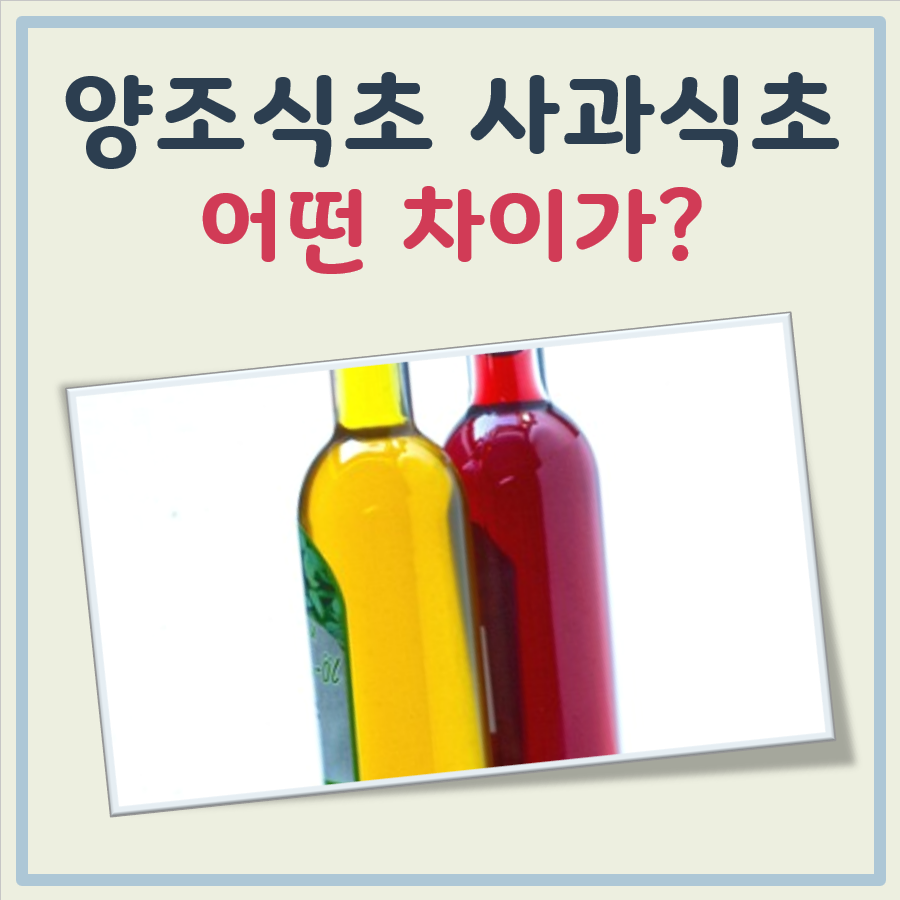 양조식초와 사과식초가 다른점