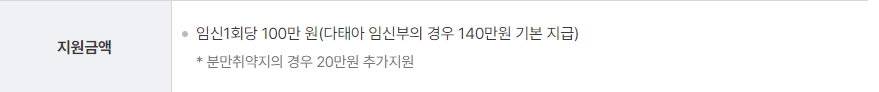 임신 출산 지원비