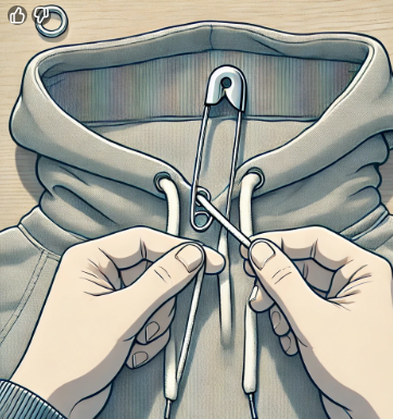 빠진줄끼우기 후드끈넣는방법