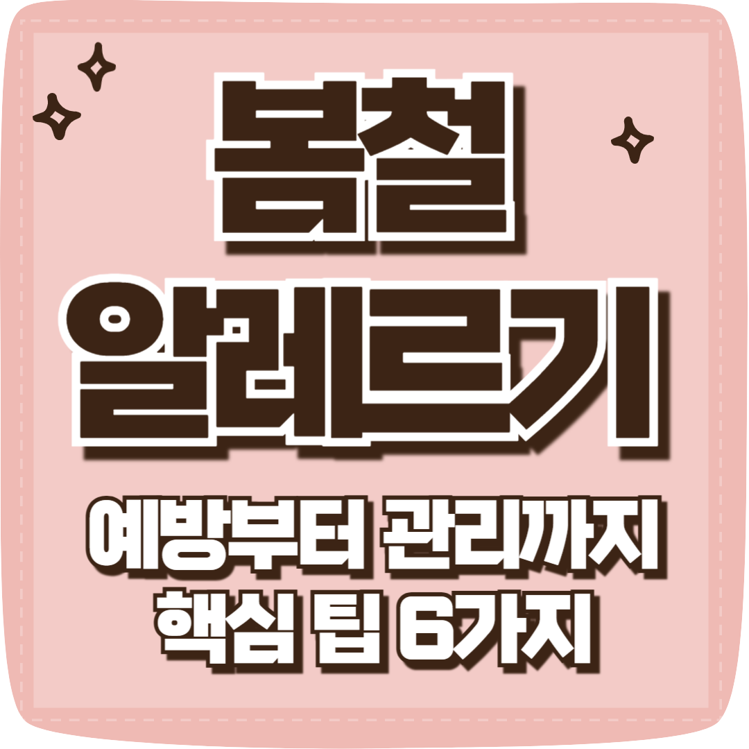 봄철 알레르기 예방 관리