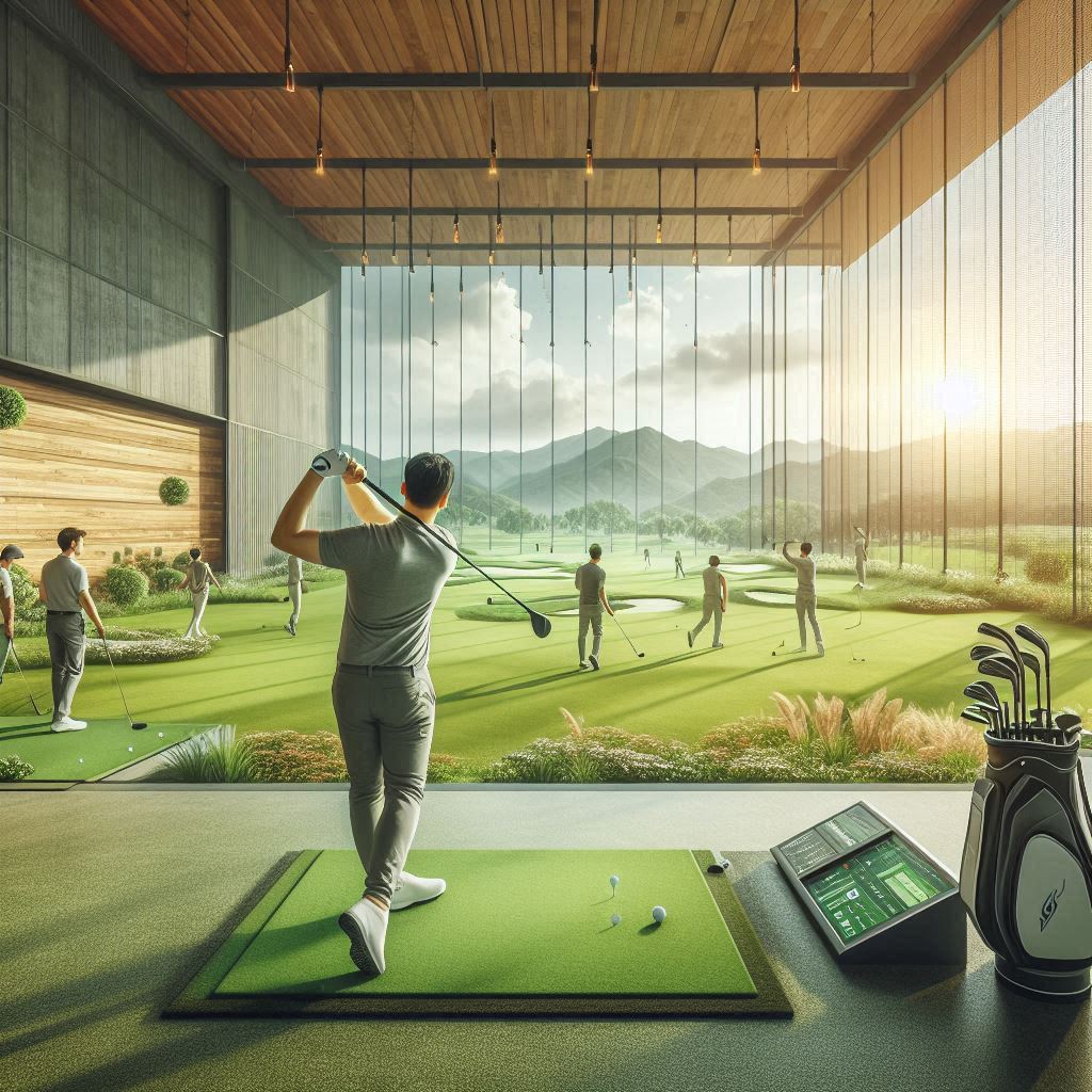 실내골프연습장 배경